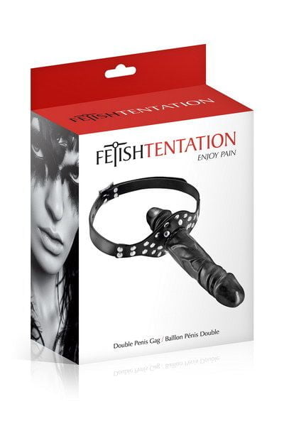 Кляп с двойным фаллоимитатором Fetish Tentation Double Penis Gag(SO3736)