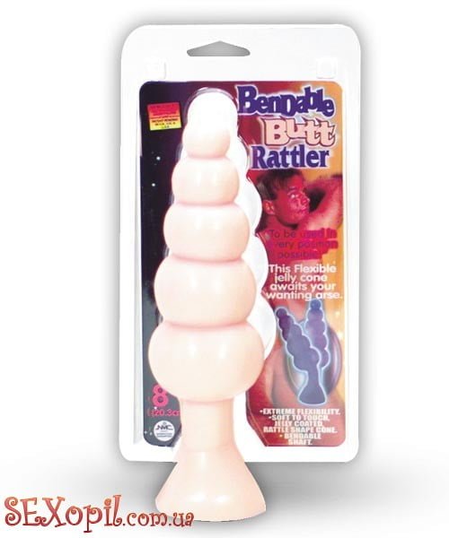 (d1209) Анальная пробка Bendable butt rattler
