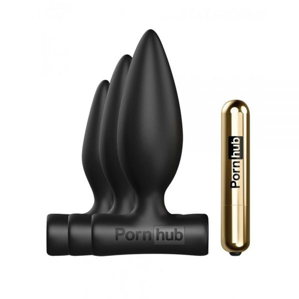 Набор анальных пробок с вибропулей Pornhub Anal Training Kit (PH95705)