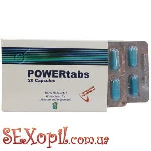 (001111) Збудливі таблетки POWER tabs для чоловіків