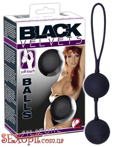 (o521752) Вагінальні кульки Black Velvets Balls Silicone