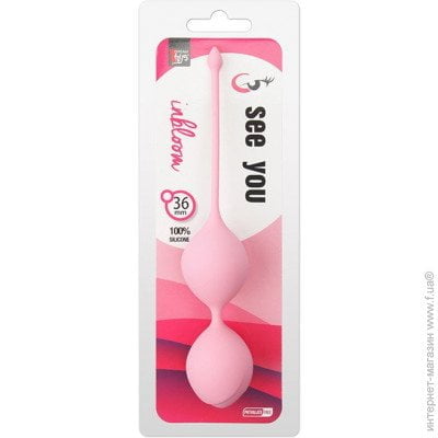 (DT21228) Вагінальні кульки SEE YOU IN BLOOM DUO BALLS 36MM
