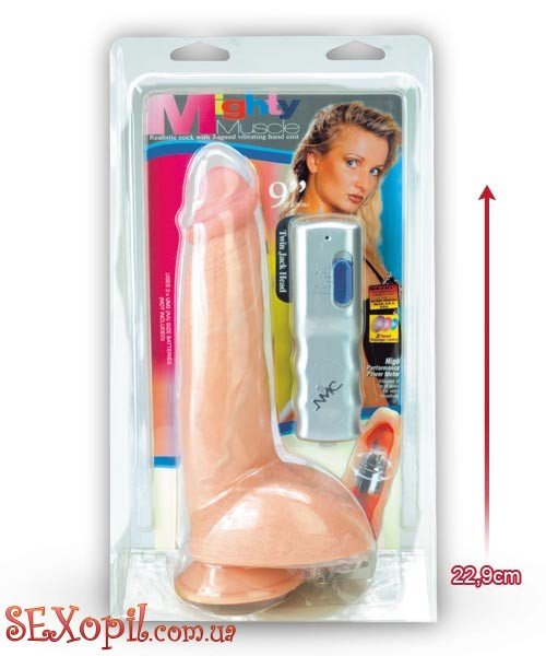 (d1286) Вибратор Mighty muscle realistic cock