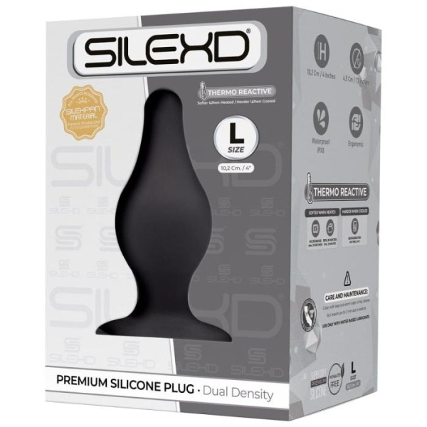 Анальна пробка SilexD (Model 2 size L) двошарова, силікон+Silexpan(SO5015)
