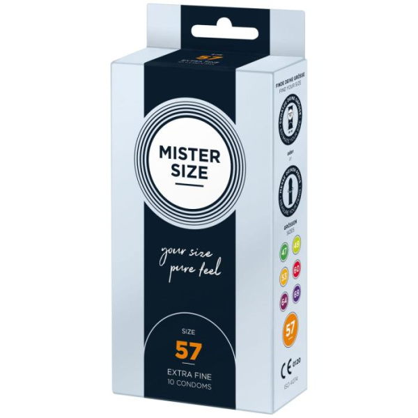 Презервативи Mister Size – pure feel – 57 (10 condoms), товщина 0,05 мм