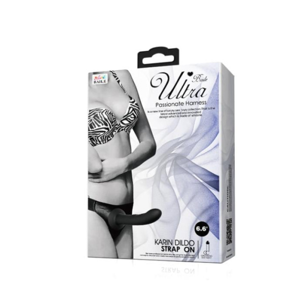 Страпон – Ultra Passionate Harness Karin Dildo Strap On Black (BW0487)