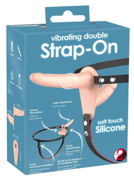 Страпон – Vibrating Double Strap-On(596949)