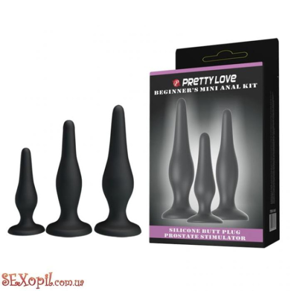 (BI0555) Анальні пробки Pretty Love Begginer’s Mini Anal Kit