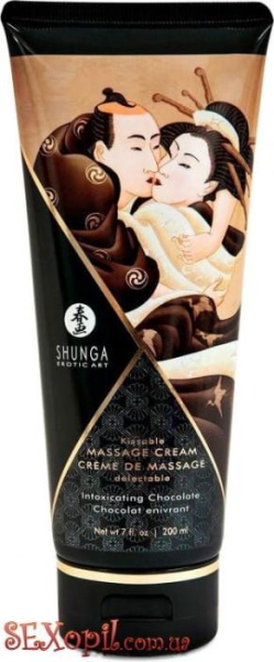 (SO2507) Масло для эротического массажа Shunga Kissable Massage Cream-Intoxicating Chocolate 200 мл