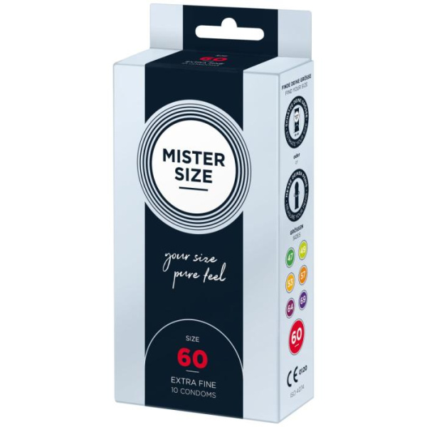 Презервативи Mister Size – pure feel – 60 (10 condoms), товщина 0,05 мм