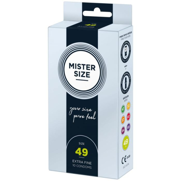 Презервативи Mister Size – pure feel – 49 (10 condoms), товщина 0,05 мм