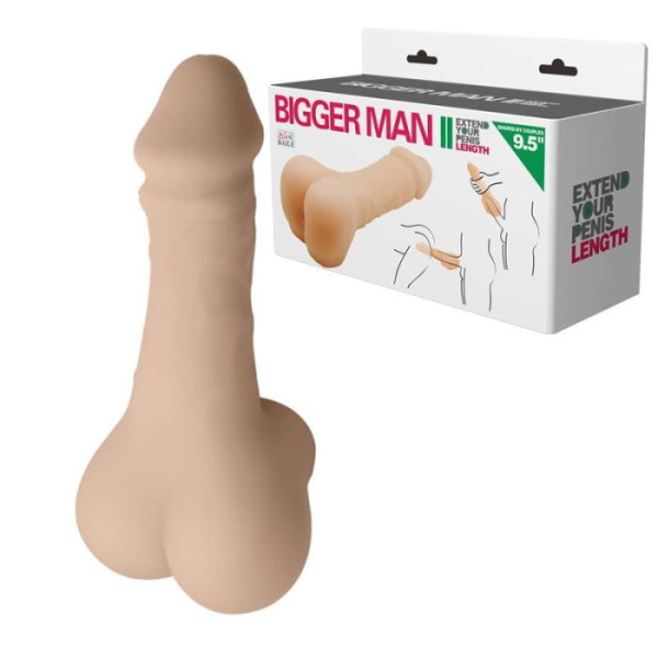 Мастурбатор как удлиняющая насадка Baile Bigger Man Plus(BM0229)