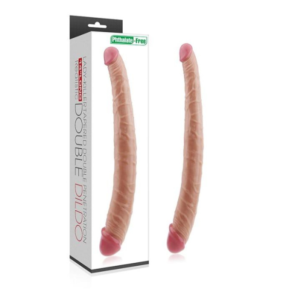 Двосторонній фалоімітатор – King Size Realistic Ladykiller Tapered Double Penetration 14″ (LVTOY190)
