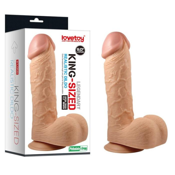 Фалоімітатор з машонкою – Legendary King Sized Realistic Dildo 9″ (LV TOY192)
