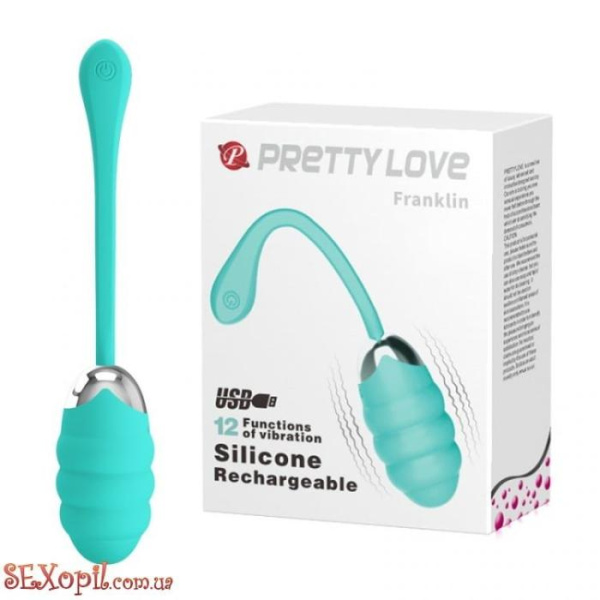(BI0688) Рельєфне силіконове віброяйце Pretty Love Franklin