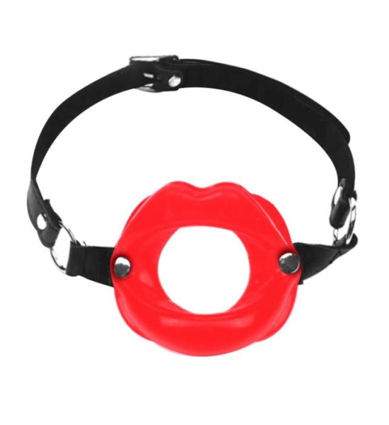 Кляп розширювач у формі губ Art of Sex – Gag Lips, натуральна шкіра (SO51480)