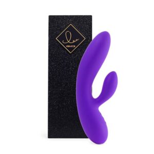 Гнучкий вібратор кролик із двома моторами FeelzToys Lea Rabbit Vibrator Black(SO4433)