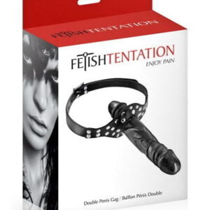 Кляп з подвійним фалоімітатором Fetish Tentation Double Penis Gag(SO3736)