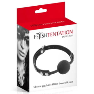 Класичний кляп із силіконовою кулькою Fetish Tentation Silicone Gag Ball Black(SO4038)