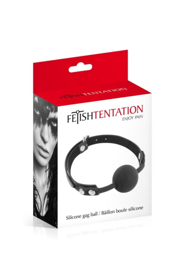 Класичний кляп із силіконовою кулькою Fetish Tentation Silicone Gag Ball Black(SO4038)